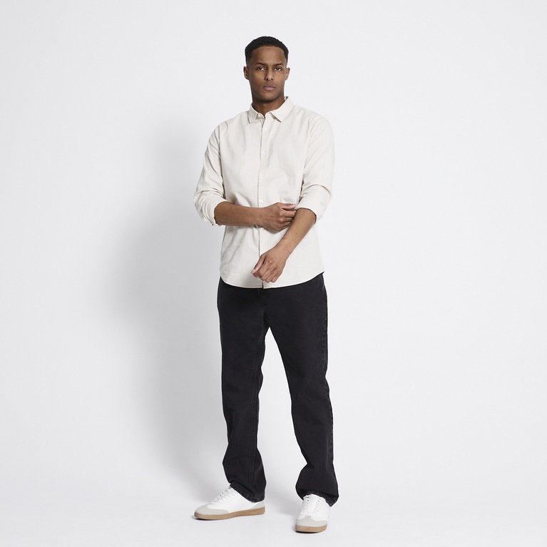 Linen blend shirt "Lucas" Light Beige